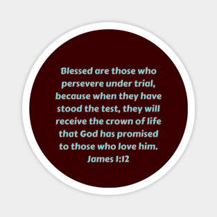 Bible Verse James 1:12 Magnet